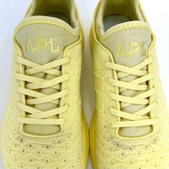 APL Techloom Phantom Women Running Shoes/Sneakers Size 8.5 Yellow Laced Slip-On - Picture 13 of 16